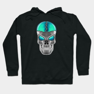 Light blue skull with transparent background Hoodie